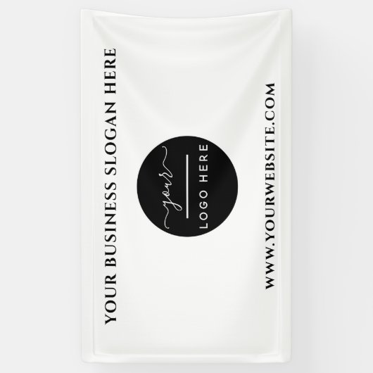 Aangepaste zakelijke Logo-slogan website - Promoti Spandoek (Verticaal)