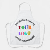 Aangepaste zakelijke Logo Social Media Info Schort (Voorkant)