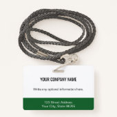 Aangepaste zakelijke Logo streepjescode werknemer Badge (Achterkant met draagriem)