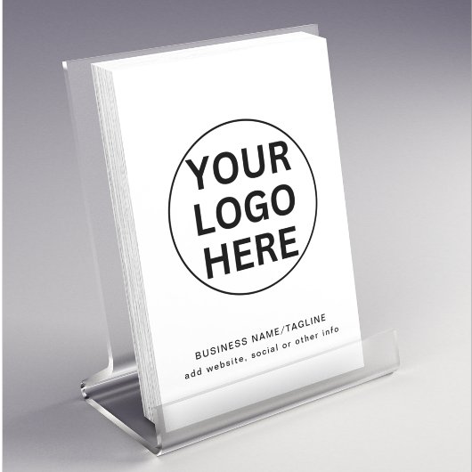 Aangepaste Zakelijke Logo & Tekst l Zwart & Wit Pr Flyer