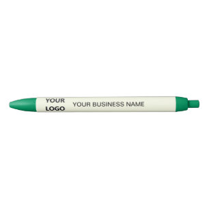 Aangepaste zakelijke logo-tekst promotiepen sjablo blauwe inkt pen