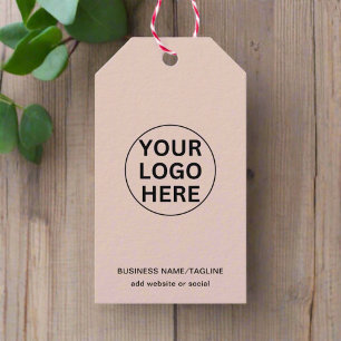 Aangepaste Zakelijke Logo & Tekst Promotionele Blu Cadeaulabel