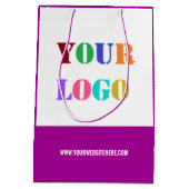 Aangepaste zakelijke Logo Tekst Promotionele Gift Medium Cadeauzakje (Achterkant)