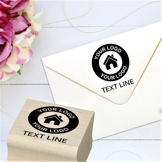 Aangepaste Zakelijke Logo Tekst Rubberstempel