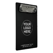 Aangepaste Zakelijke Logo & Tekst Zwart & Wit Prom Mini Klembord (Schuin)