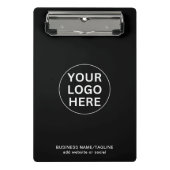 Aangepaste Zakelijke Logo & Tekst Zwart & Wit Prom Mini Klembord (Voorkant)