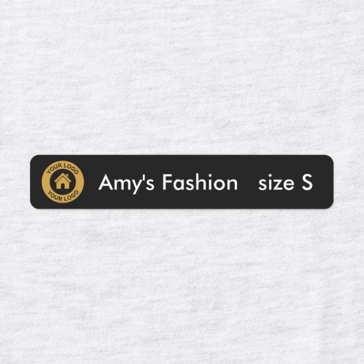 Aangepaste zakelijke Logo Vier tekstopties Kleding Labels (Design 1)