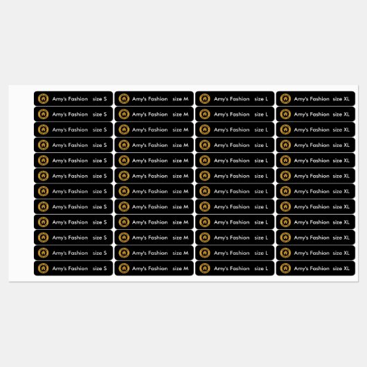 Aangepaste zakelijke Logo Vier tekstopties Kleding Labels (Vel)