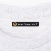 Aangepaste zakelijke Logo Vier tekstopties Kleding Labels (Aangebracht)