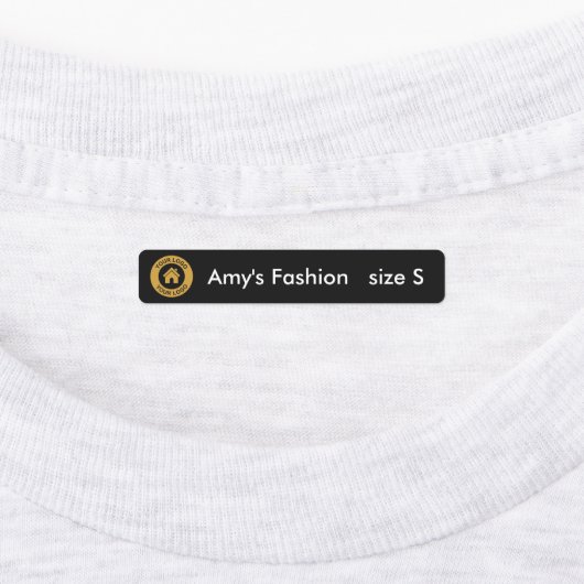 Aangepaste zakelijke Logo Vier tekstopties Kleding Labels (Aangebracht)