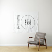 Aangepaste zakelijke Logo Voeg tekst achtergrond S Wandkleed (In Situ (horizontaal))