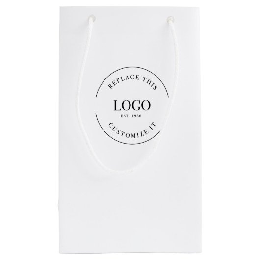 Aangepaste zakelijke LOGO-website-sjabloon Klein Cadeauzakje (Achterkant)