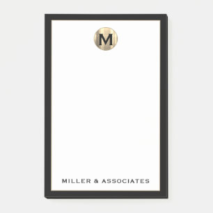 Aangepaste zakelijke Luxe Initiaal Logo Post-it® Notes