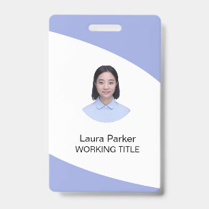 Aangepaste Zakelijke Medewerker Foto Tekst Hemelbl Badge