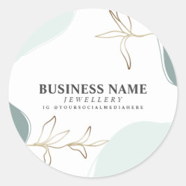 Aangepaste zakelijke Mint & Moss productverpakking Ronde Sticker