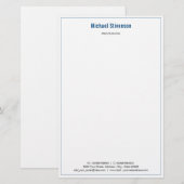 Aangepaste Zakelijke Naam Info Adres Briefpapier (Voorkant / Achterkant)