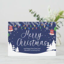 Aangepaste Zakelijke Prettig Kerstfeest Blauw