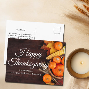 Aangepaste Zakelijke Prettige Thanksgiving Pompoen Feestdagenkaart