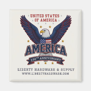 Aangepaste zakelijke promotiemagneet USA 250 naam Magneet