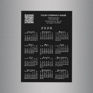 Aangepaste zakelijke QR-code 2026 Agenda Zwarte ma