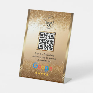 Aangepaste zakelijke QR-code Google Review  Reclamebord Met Voetstuk