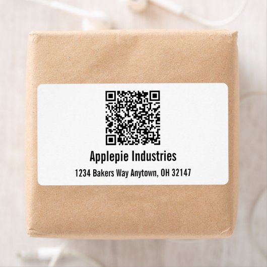 Aangepaste zakelijke QR-code met postadres Etiket (Insitu)