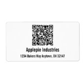 Aangepaste zakelijke QR-code met postadres Etiket (Voorkant)