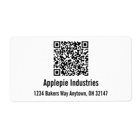 Aangepaste zakelijke QR-code met postadres Etiket (Voorkant)
