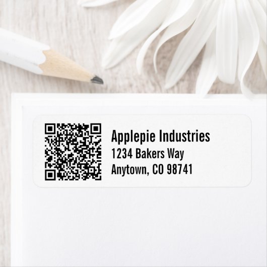 Aangepaste zakelijke QR-code met postadres Etiket (Insitu)