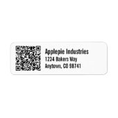 Aangepaste zakelijke QR-code met postadres Etiket (Voorkant)
