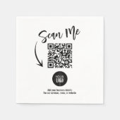 Aangepaste Zakelijke QR-code Scan Me Cocktail Servet (Voorkant)