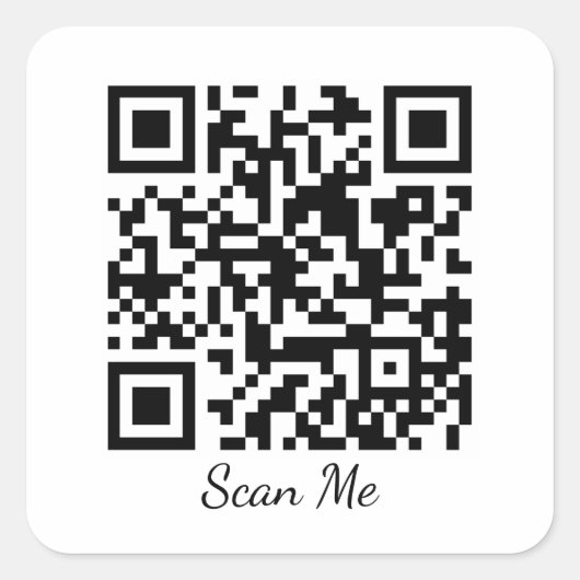 Aangepaste zakelijke QR-code Vierkante Sticker (Voorkant)