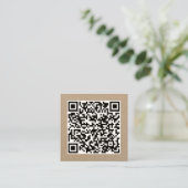 Aangepaste zakelijke QR-code voor lange naam Minim Vierkante Visitekaartje (Staand voorkant)