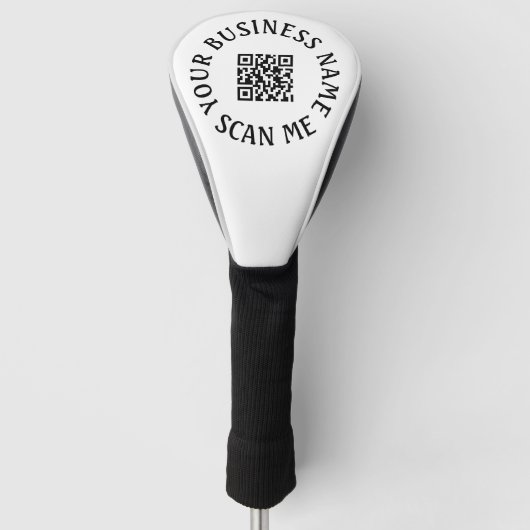 Aangepaste zakelijke QR-code voor speciale acties Golfheadcover (Voorkant)
