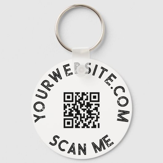 Aangepaste zakelijke QR-code voor speciale acties Sleutelhanger (Achterkant)