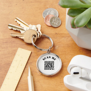 Aangepaste zakelijke QR-code voor speciale acties Sleutelhanger
