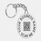 Aangepaste zakelijke QR-code voor speciale acties Sleutelhanger (Voorkant Links)
