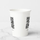 Aangepaste zakelijke QR-code Website Menu Professi Papieren Bekers (Rechts)