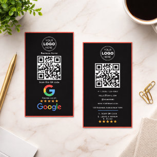 Aangepaste Zakelijke Review QR Code Logo Visitekaartje