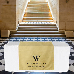 Aangepaste Zakelijke Tafel Runner Banner Gele Linn Wandkleed