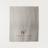 Aangepaste Zakelijke Tafel Runner Banner Script Br Wandkleed (Voorkant)