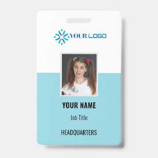 Aangepaste zakelijke werknemersbadge-ID | Foto & L Badge