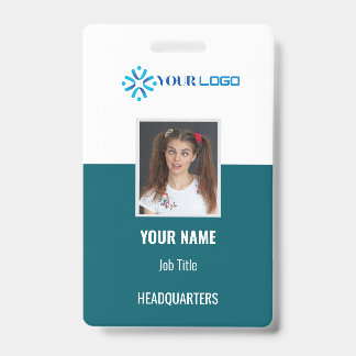Aangepaste zakelijke werknemersbadge-ID | Foto & L Badge