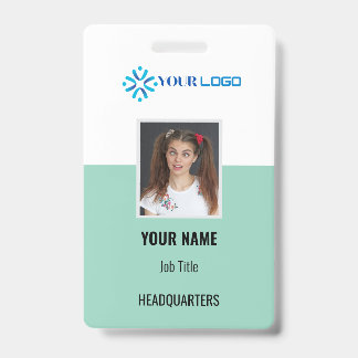 Aangepaste zakelijke werknemersbadge-ID | Foto & L Badge