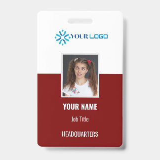 Aangepaste zakelijke werknemersbadge-ID | Foto & L Badge