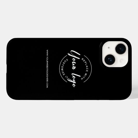 Aangepaste zakelijke witte Logo-website Case-Mate iPhone Case (Achterkant (horizontaal))
