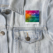 Aangepaste zakelijke zakelijke Logo Vierkante Button 5,1 Cm (In situ)