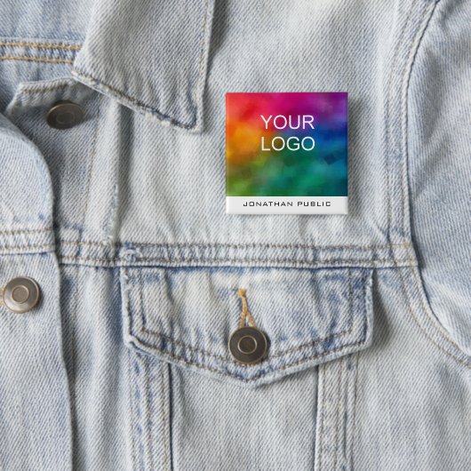 Aangepaste zakelijke zakelijke Logo Vierkante Button 5,1 Cm (In situ)