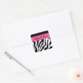 Aangepaste zakelijke Zebra-Stickers Vierkante Sticker (Envelop)