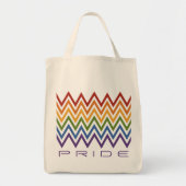 Aangepaste zakken voor Rainbow Chevron Pattern Tote Bag (Voorkant)